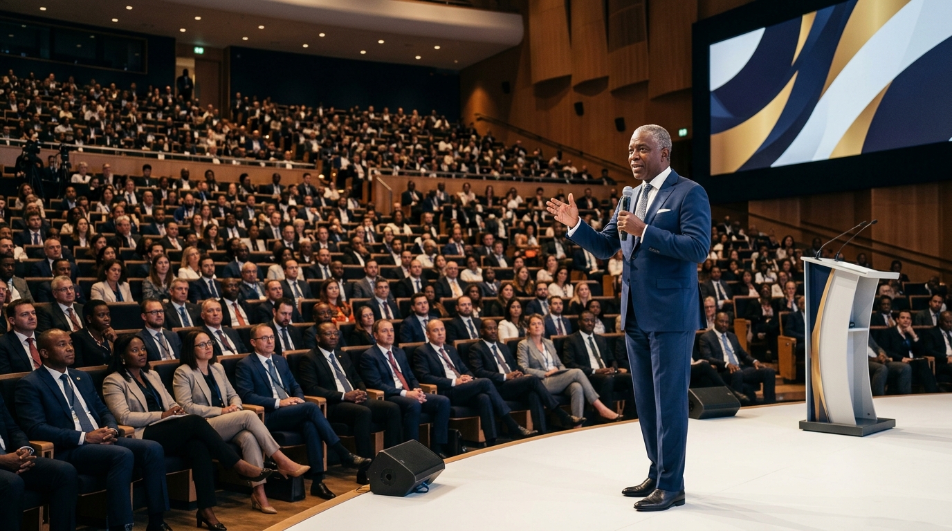 Speaker on stage